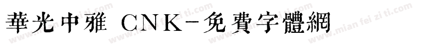 华光中雅 CNK字体转换